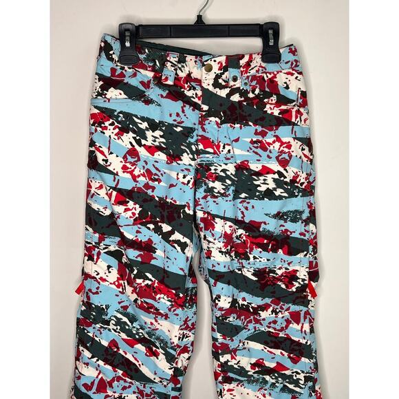 Burton Society DRYRIDE Paint Splatter Snowboard Pants Green Multi Women's Size S - Picture 2 of 13